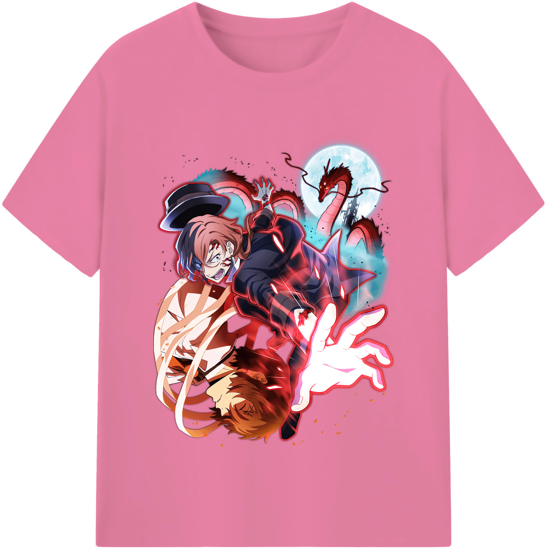 （画像用） 文豪ストレイドッグス Bungo Stray Dogs 綿100％半袖Tシャツ（フロントプリント）